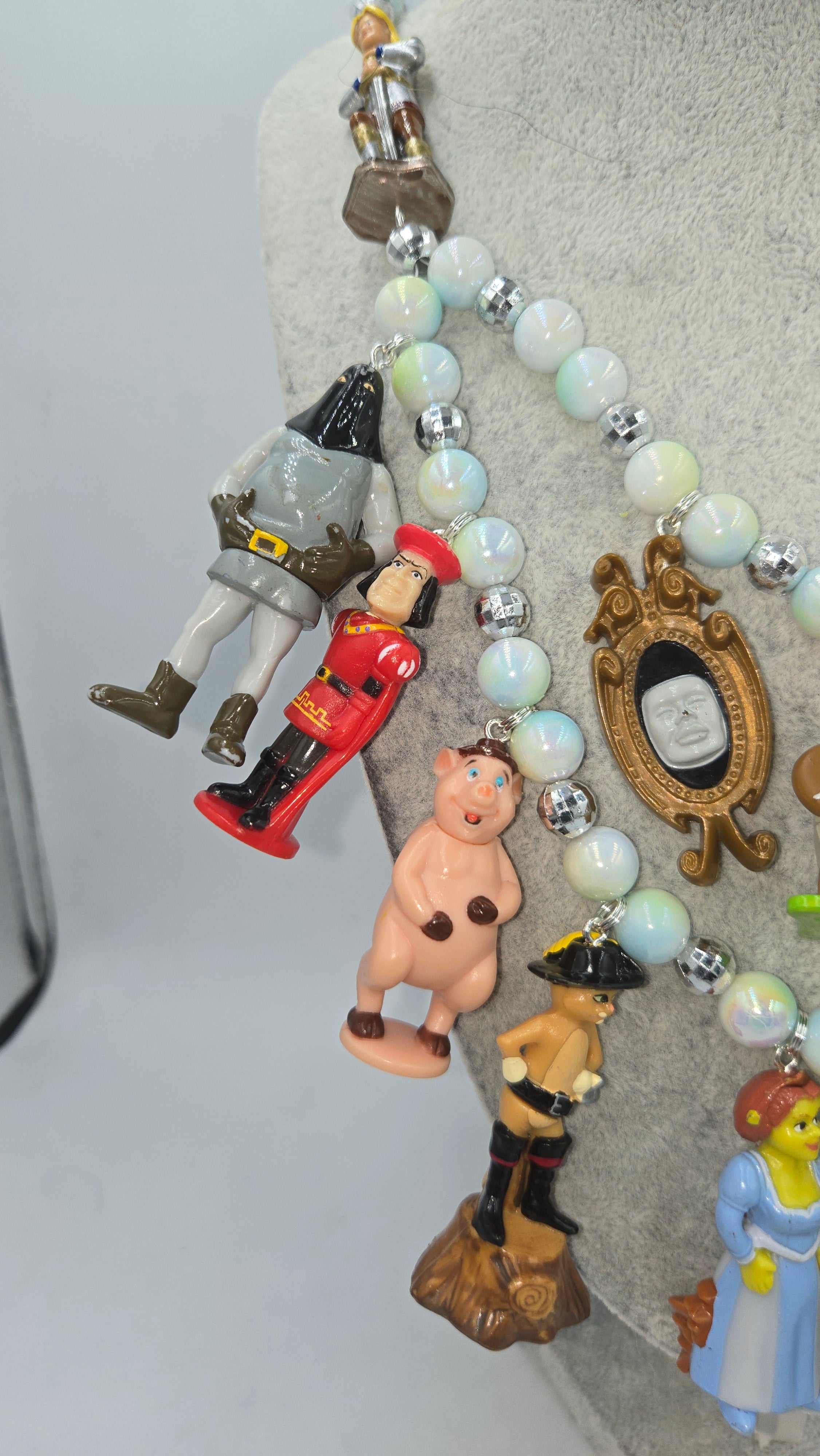 Shrek Necklace, a handmade, one-of-a-kind vintage Statement necklace!