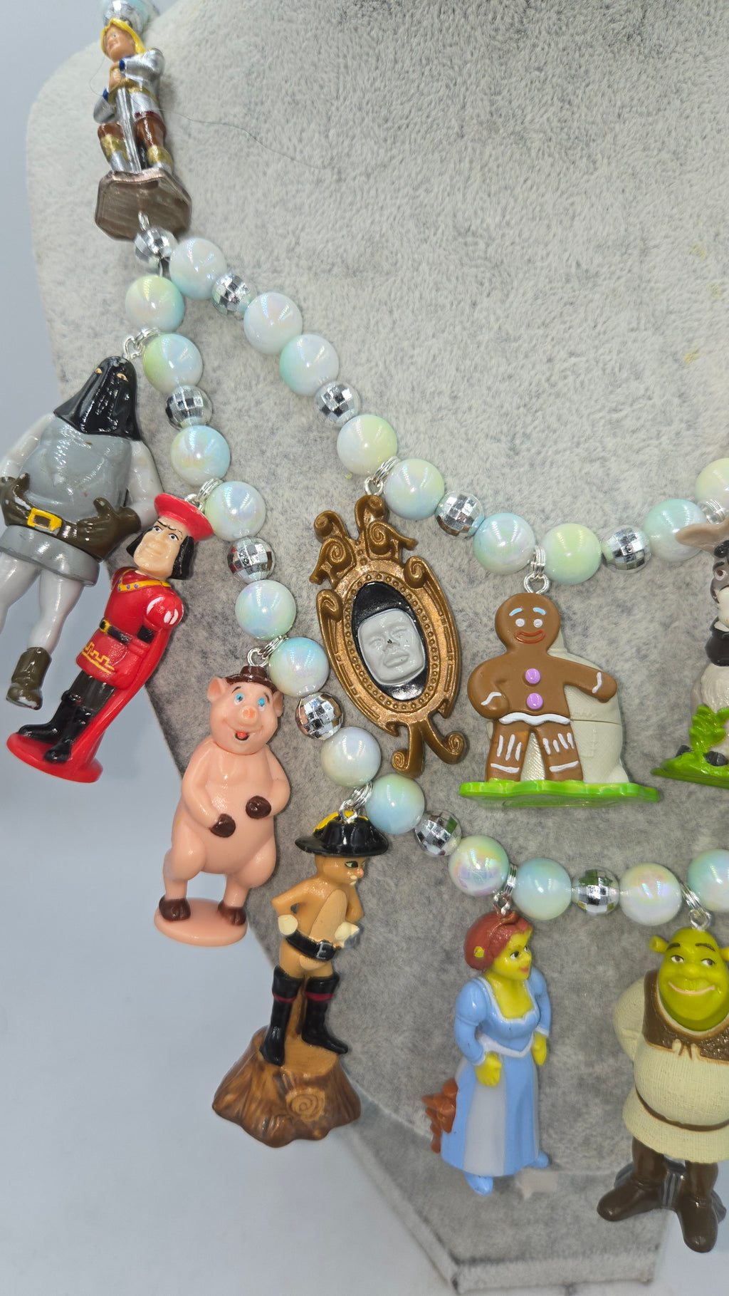 Shrek Necklace, a handmade, one-of-a-kind vintage Statement necklace!