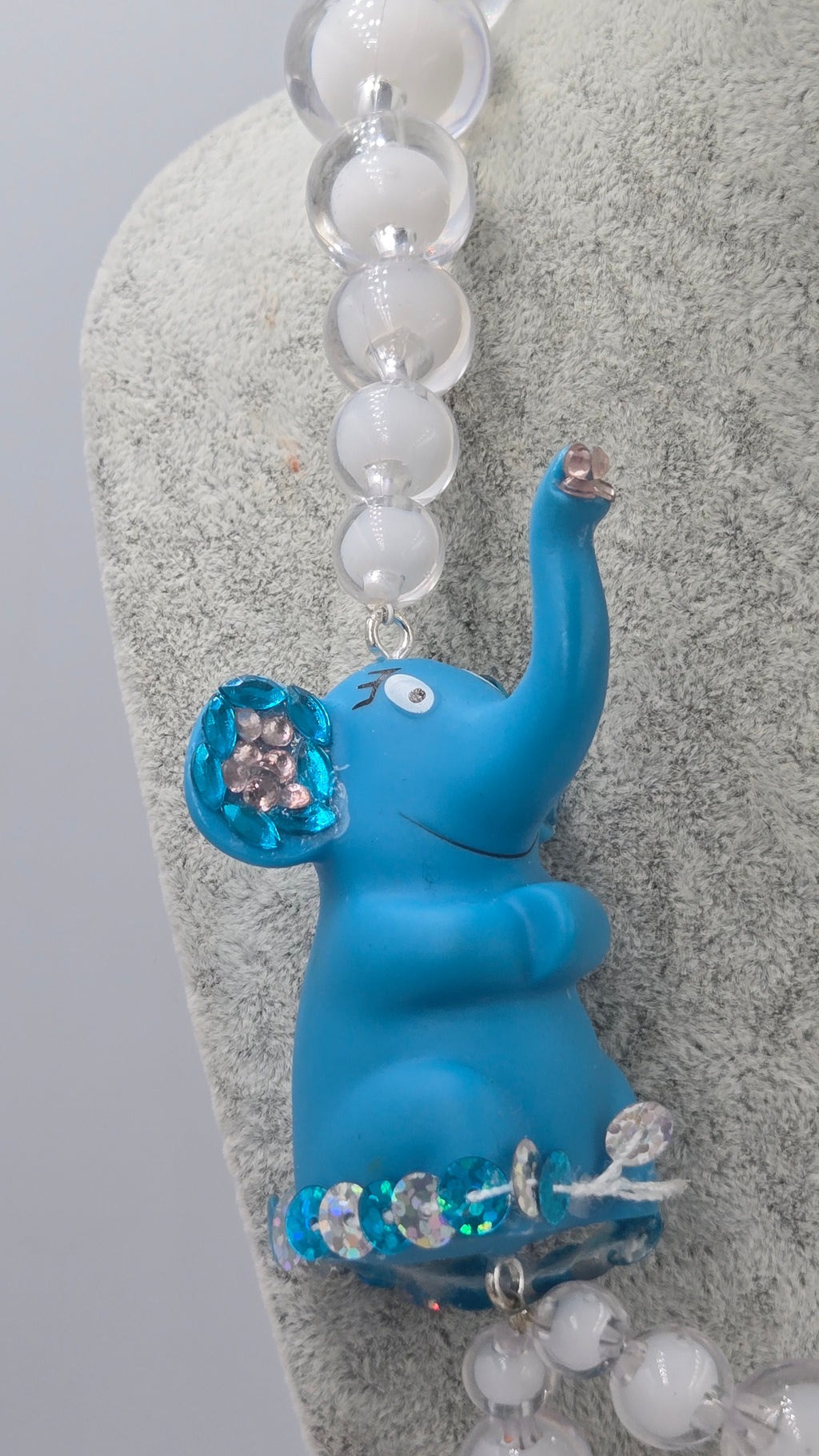 One-of-a-kind ketting met Opgeglitterde vintage Barbapapa dieren