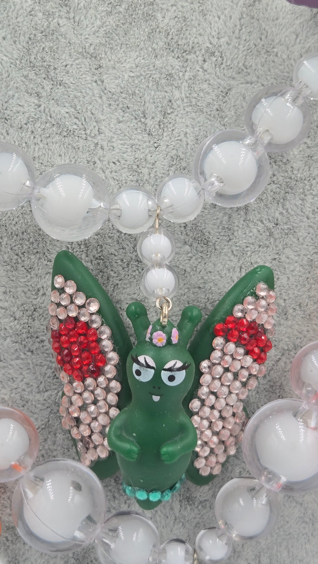 One-of-a-kind ketting met Opgeglitterde vintage Barbapapa dieren
