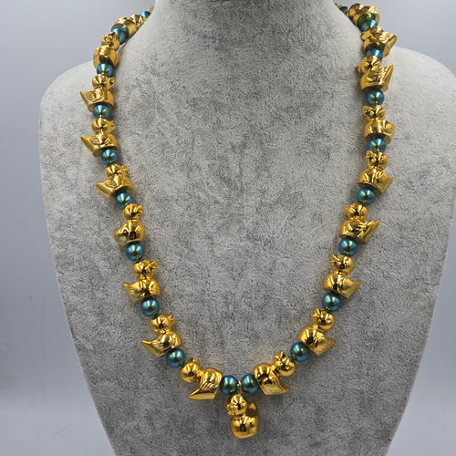 A Statement Necklace :Golden Duckies