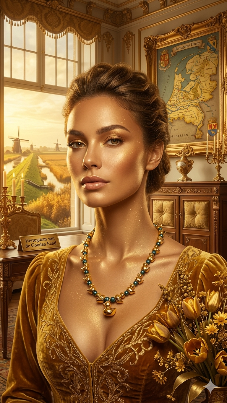 A Statement Necklace :Golden Duckies