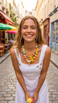 HAPPY, the ultimate festival necklace.